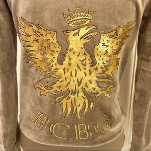 ✨BCBGMaxAzria Embellished Velour Track Jacket